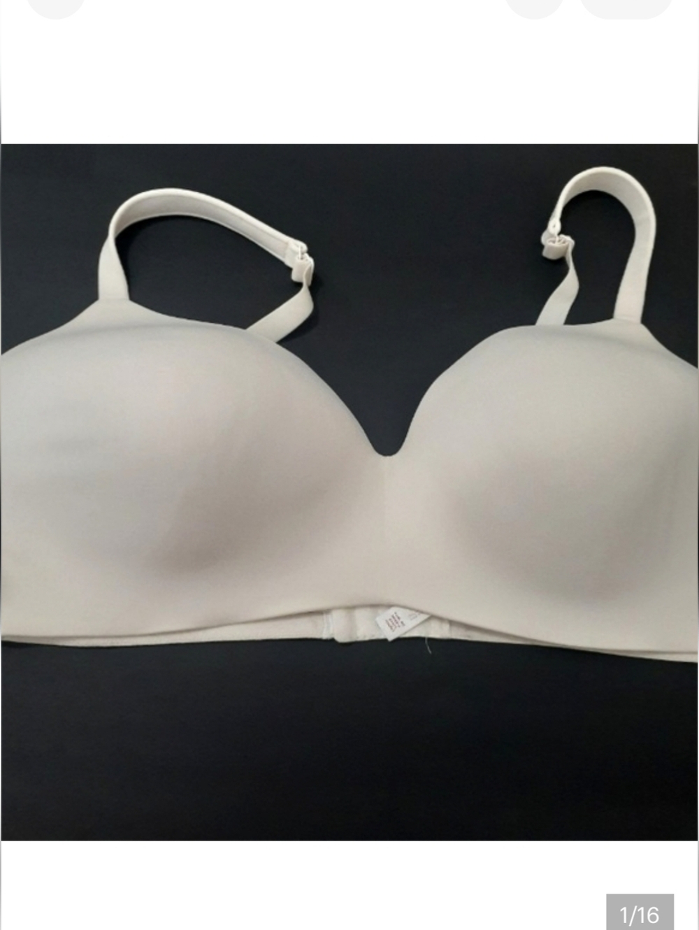CACIQUE Cream T-Shirt Padded Bralette BRA Size 46 DD